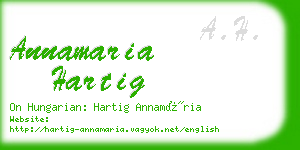 annamaria hartig business card